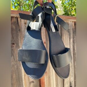 Steve Madden DONDDI BLACK LEATHER Sandals